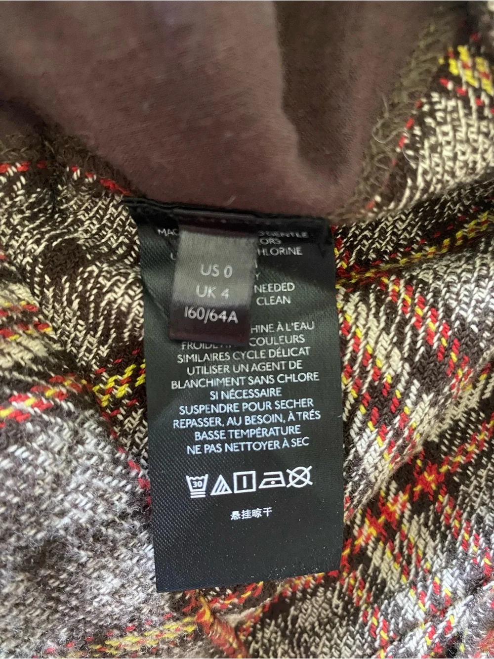 FREE PEOPLE Plaid Vintage Inspired Shape Up Wide Leg Trouser Pant Size 0